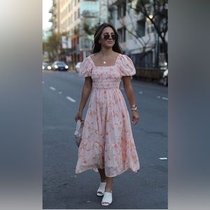 🧡NWT Floral Tiered Midi Dress💗